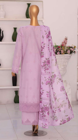 Floral Vibes by HZ Textiles | Embroidered 3 Piece Unstitched Lawn Suit D-7
