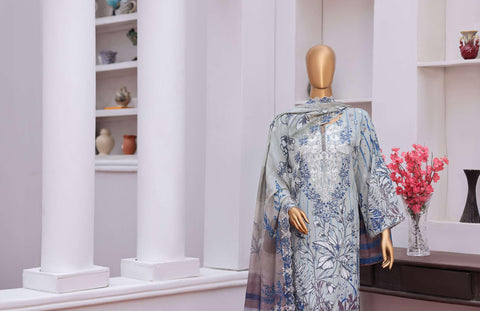 Winter Cut Dana | 3 Piece Semi-Stitched Embroidered Suit D-5