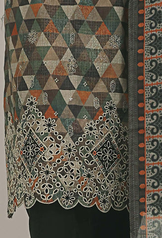 Asasa Vol1 Digital Embroidered Lawn 3Pcs Hz Tex D-09