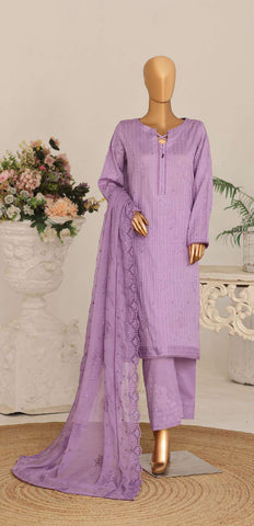 Mayaar by HZ Textiles | Embroidered 3 Piece Unstitched Suit D-3