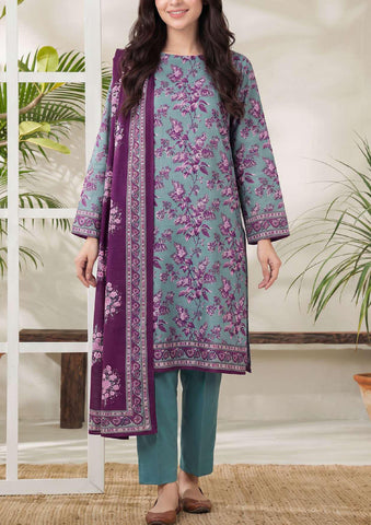 VS Jhalak Printed Slub Linen Unstitched 3 Piece Suit D-8