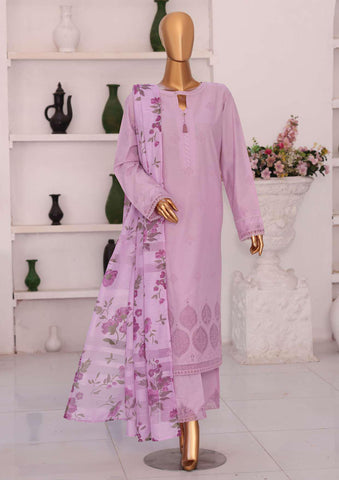 Floral Vibes by HZ Textiles | Embroidered 3 Piece Unstitched Lawn Suit D-7