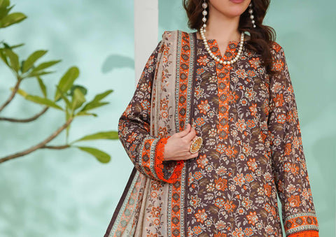 Daman Exclusive | Printed Lawn 3 Piece Unstitched Suit D-9