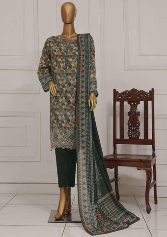 Asasa Vol1 Digital Embroidered Lawn 3Pcs Hz Tex D-09