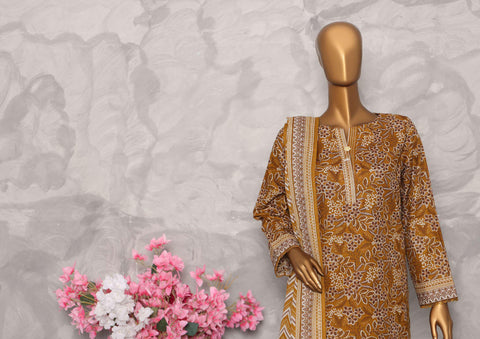 Co-Ords 3Pc Printed Khaddar Un-Stitched Coll By Hz-7