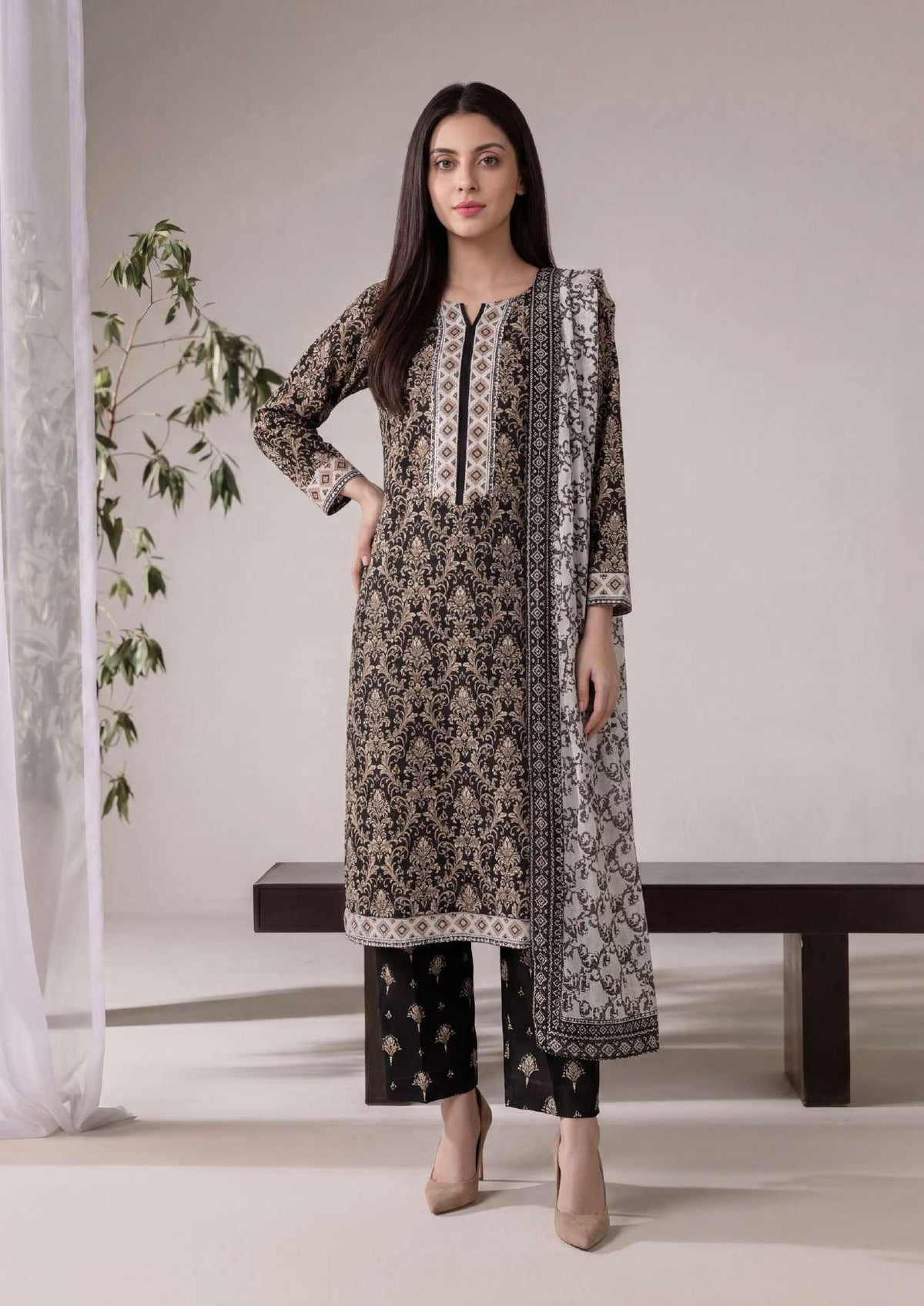 SEFA by Tawakkal Fabrics | 3 Piece Unstitched Rotary Printed Lawn Suit D-3