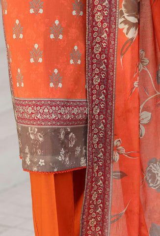 Premium Daily Wear by HZ Textiles Vol-5 | Embroidered Lawn 3 Piece Unstitched Suit D-5