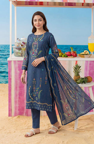 ZELINA by Tawakkal Fabrics | Digital Printed Lawn 3 Piece Unstitched Suit D-3