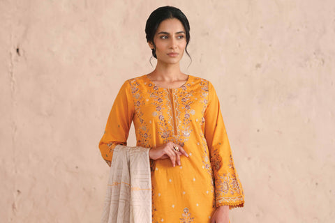 Johra Vasal Embroidered Lawn Unstitched 3 Piece Suit D-6