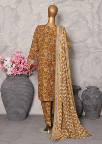 Co-Ords 3Pc Printed Khaddar Un-Stitched Coll By Hz-7