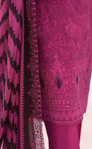 Venice by HZ Textiles | Premium Embroidered Cotton Lawn 3 Piece Unstitched Suit D-3