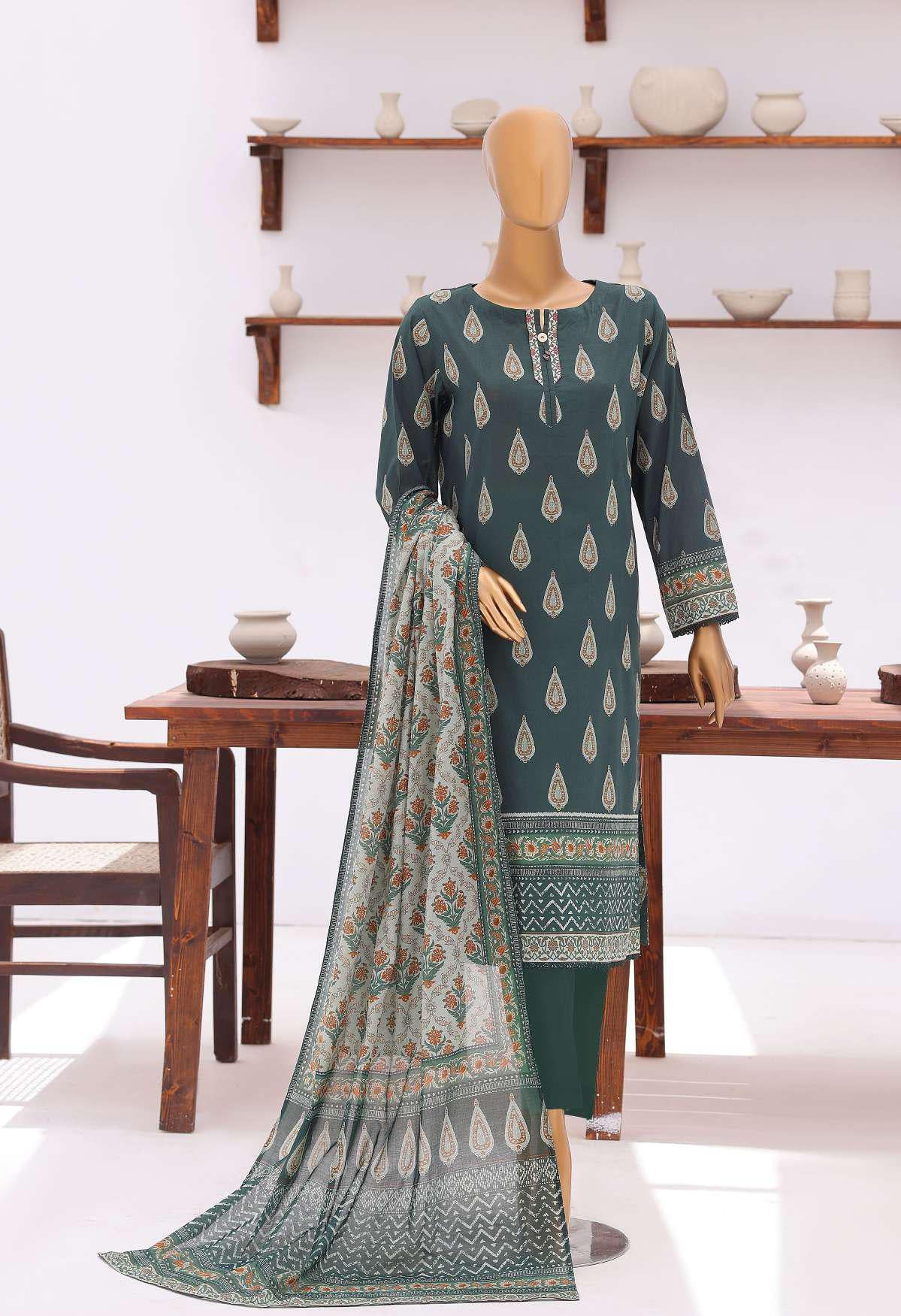 Platinum Jaipuri Prints by HZ Textiles | Digital Printed Lawn 3 Piece Unstitched Suit D-7