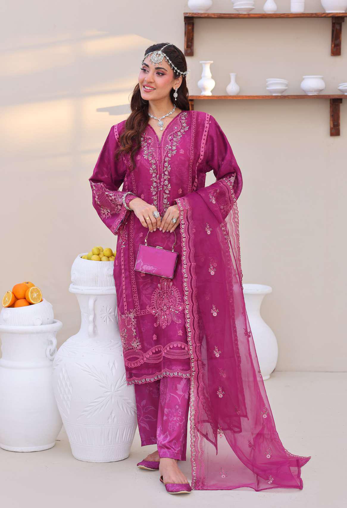 Eshaal Vol-2 Semi-Stitched Luxury Embellished Suit D-3