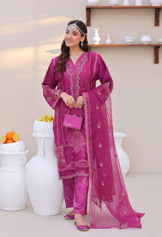 Eshaal Vol-2 Semi-Stitched Luxury Embellished Suit D-3