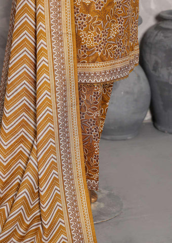 Co-Ords 3Pc Printed Khaddar Un-Stitched Coll By Hz-7
