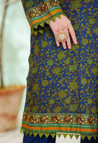 VS DAMAN Exclusive Printed Lawn Unstitched 3 Piece Suit D-13