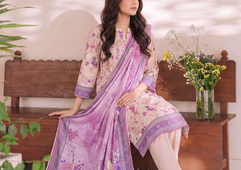 Daman Exclusive by VS Textiles | Printed Cambric 3 Piece Unstitched Suit D-9