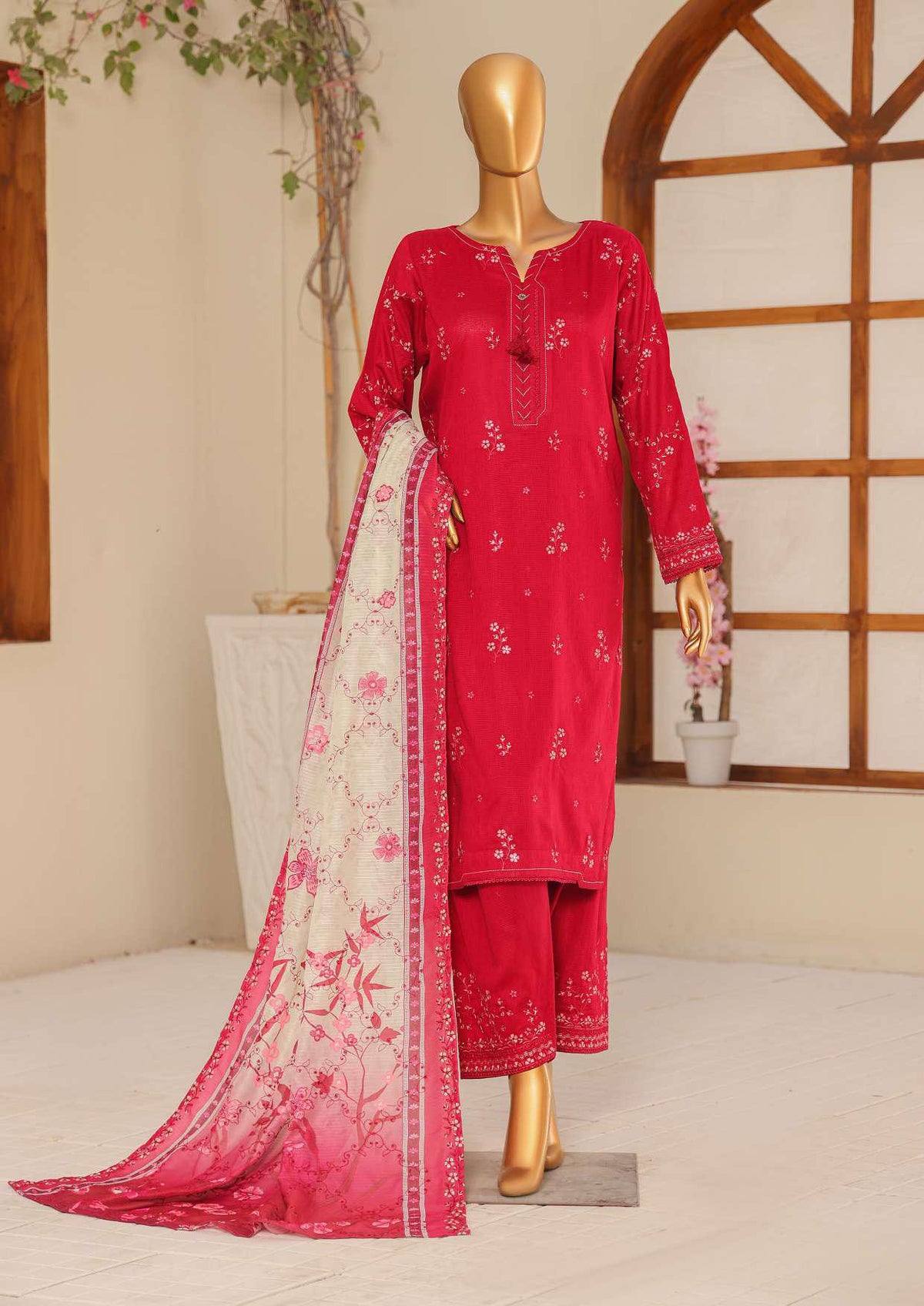Mayaar Embroidered Un-Stitched 3 Piece Collection By HZ Textile D-4