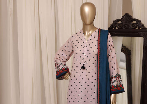 Sadabahar Printed Khaddar Stitched 3 Piece Suit D-10