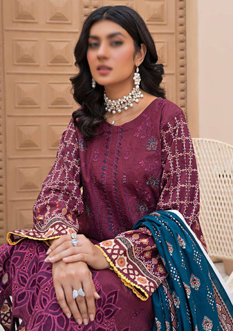 Aleeza Digital Fine Emb Khaddar Coll:24 By Sobia Waseem D-04