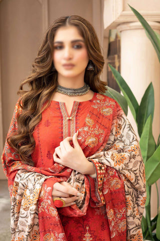 Noori Digital Printed Khaddar Winter Coll 3 Piece Suit By Sobia Waseem D-02