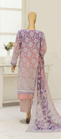 Premium Eid Edit by HZ Textiles | Embroidered 3 Piece Unstitched Lawn Suit D-3