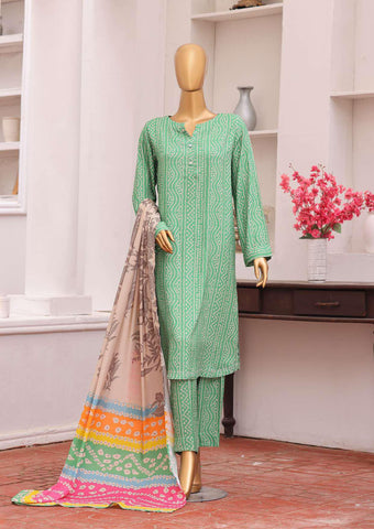 HZ Viscose Twill Printed Unstitched 3 Piece Suit D-4