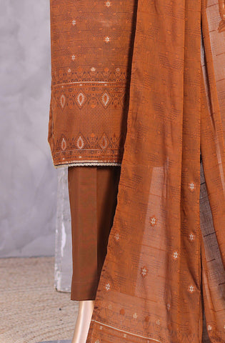 Valencia by HZ Textiles | Jacquard Embroidered 3 Piece Unstitched Suit D-7
