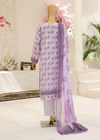 Mehak by HZ Textiles | Embroidered 3 Piece Unstitched Slub Lawn Suit D-7