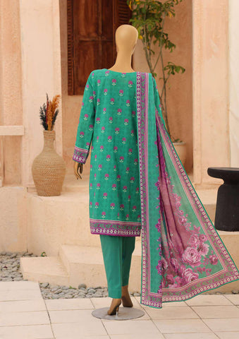 ASASA by HZ Textiles | Digital Printed Embroidered 3 Piece Unstitched Lawn Suit D-5