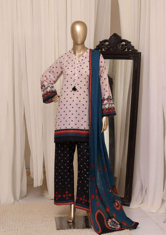 Sadabahar Printed Khaddar Stitched 3 Piece Suit D-10