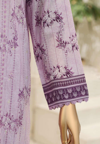 Mehak by HZ Textiles | Embroidered 3 Piece Unstitched Slub Lawn Suit D-7