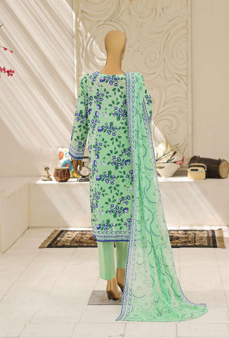 Summer Shades by HZ Textiles | Printed 3 Piece Unstitched Lawn Suit D-3