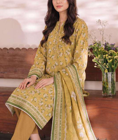 Daman Exclusive by VS Textiles | Printed Cambric 3 Piece Unstitched Suit D-10