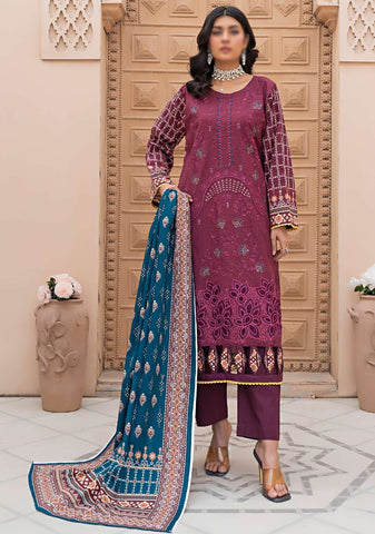 Aleeza Digital Fine Emb Khaddar Coll:24 By Sobia Waseem D-04