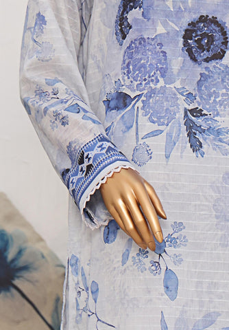 HZ Vital Prints Slub Lawn Dupatta  D-09