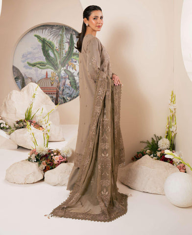 Johra Pinks Swiss Voil Embroidered with Chiffon Dupatta Unstitched 3 Piece by Johra Arts D-7