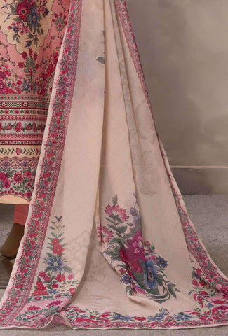 Sadabahar Printed Chamti Cotton | 3 Piece Stitched Kaftan Suit D-10
