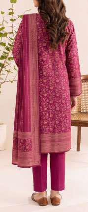 VS Textiles Pashmina Dhanak Printed Unstitched 3 Piece Suit D-8
