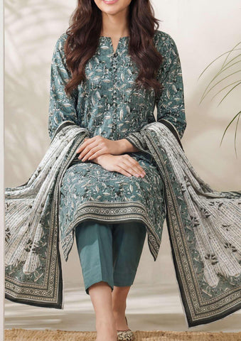 Daman Exclusive | Printed Lawn 3 Piece Unstitched Suit D-10