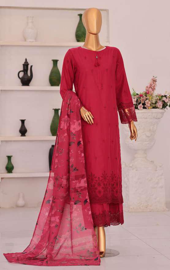 Floral Vibes by HZ Textiles | Embroidered 3 Piece Unstitched Lawn Suit D-5
