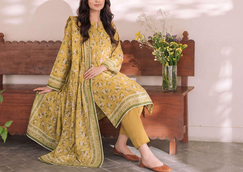 Daman Exclusive by VS Textiles | Printed Cambric 3 Piece Unstitched Suit D-10