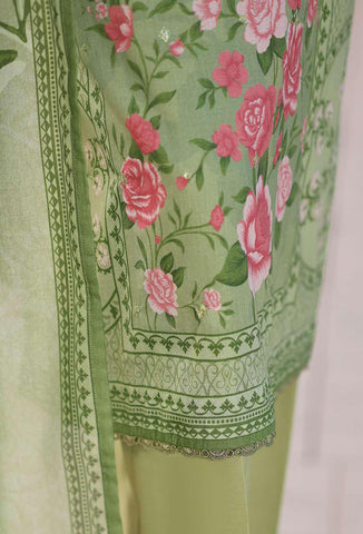 Premium Daily Wear by HZ Textiles Vol-5 | Embroidered Lawn 3 Piece Unstitched Suit D-6
