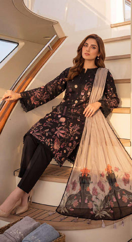 Colors by AlZohaib vol-2 | Digital Printed Lawn 3 Piece Unstitched Suit D-10