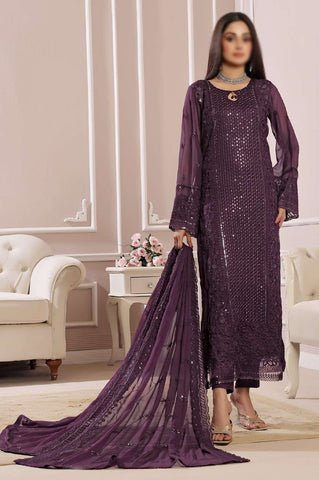 Fleur Luxury Embroidery Chiffon Coll25 By Soghat D-05