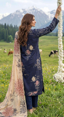 Colors by AlZohaib | Digital Printed 3 Piece Unstitched Lawn Suit D-3