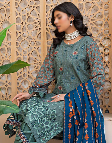 Aleeza Digital Fine Emb Khaddar Coll:24 By Sobia Waseem D-08