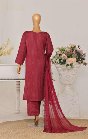 Mayaar by HZ Textiles | Embroidered 3 Piece Unstitched Suit D-4