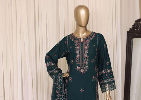 Sadabahar Luxury Embroidered Cotton Stitched 3 Piece Suit D-10
