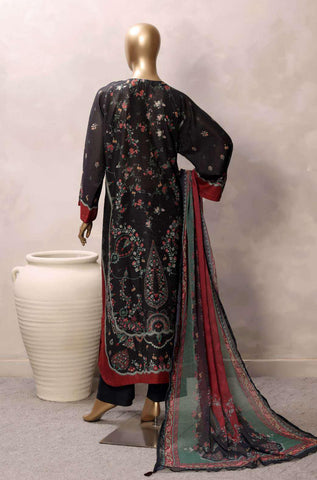 Sadabahar Printed Chamti Cotton | 3 Piece Stitched Kaftan Suit D-11